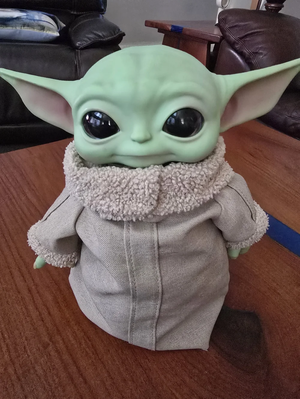 Star Wars Grogu Plush Doll in Green with Tan Sherpa Coat